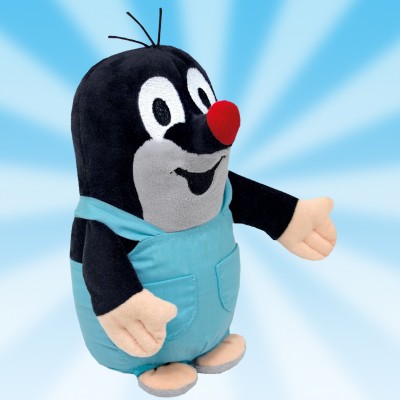 Maulwurf Baby stehend 20cm mit blauer Hose