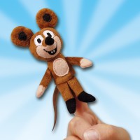 Fingerpuppe Maus 10cm