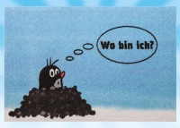 Fumatte/Trmatte/Abstreicher Der Kleine Maulwurf blau 50x70 cm