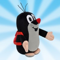 Maulwurf Baby stehend 16cm mit Rucksack